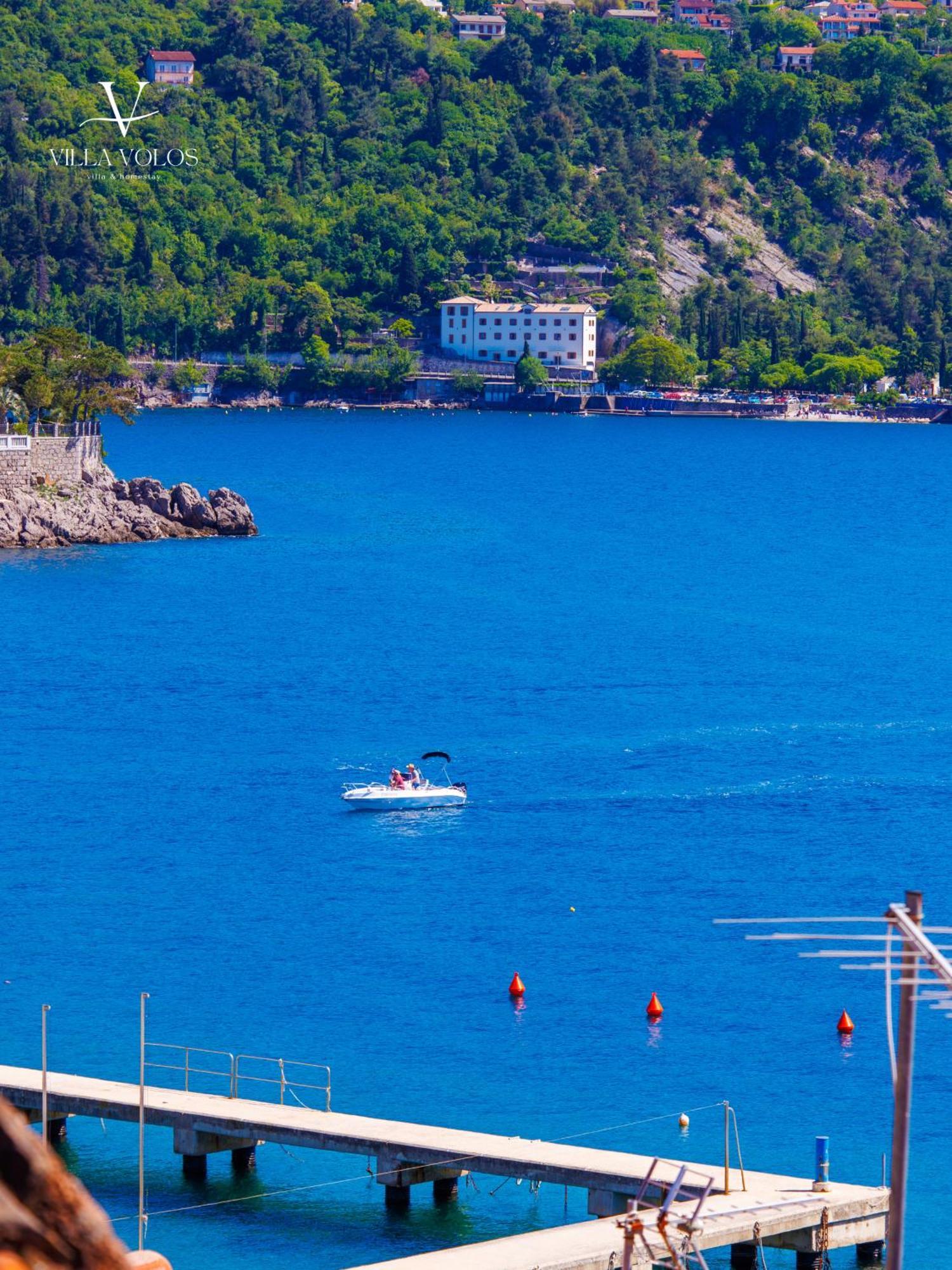 Villa Volos Apartment Karmen With Roof Terrace, Sea View, Free Private Parking Opatija Exteriör bild