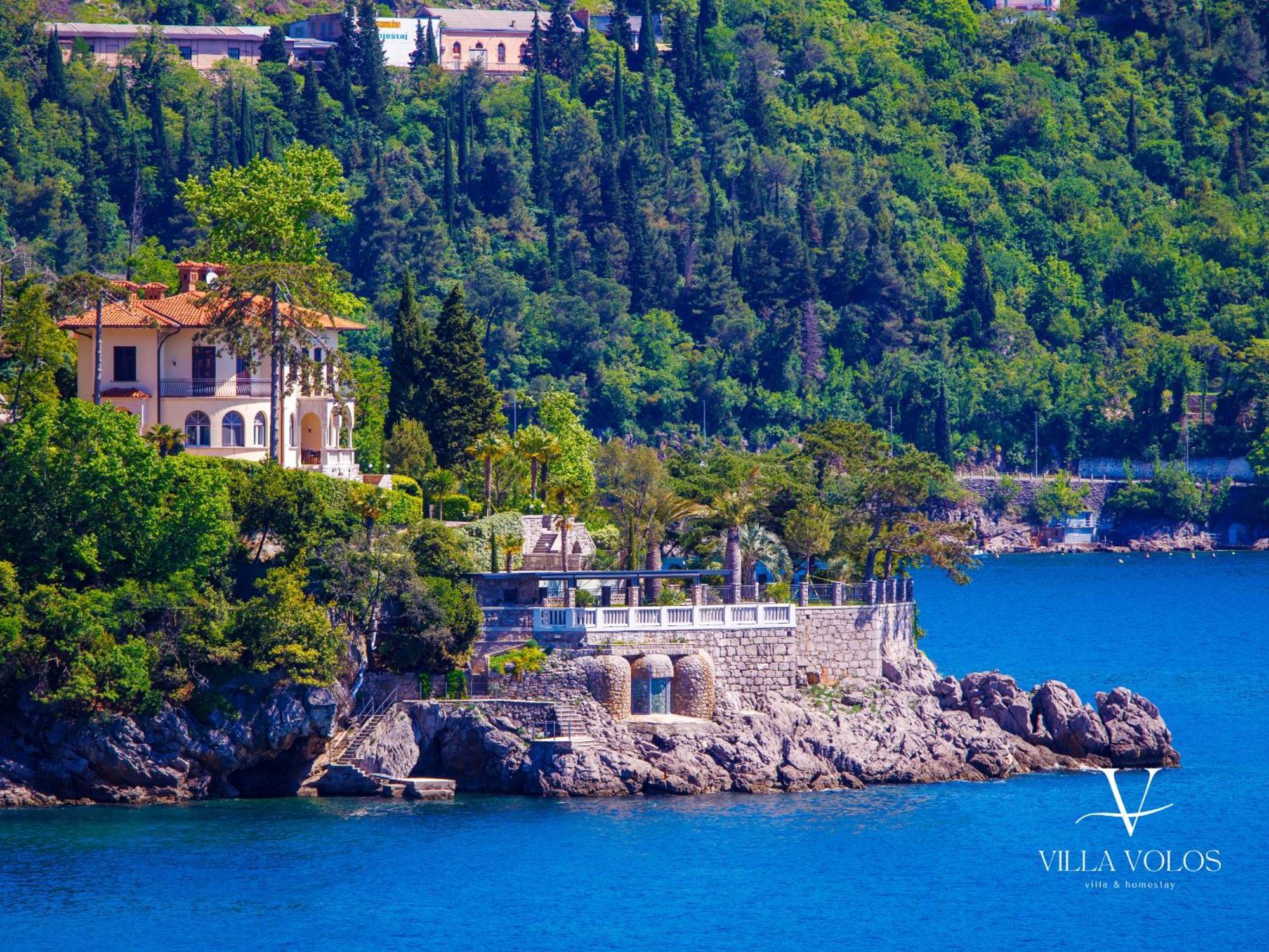Villa Volos Apartment Karmen With Roof Terrace, Sea View, Free Private Parking Opatija Exteriör bild